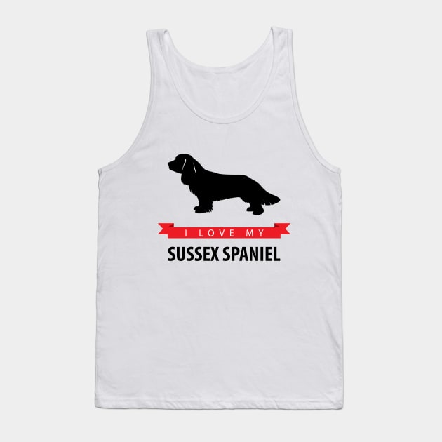 I Love My Sussex Spaniel Tank Top by millersye